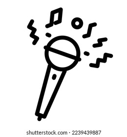 Karaoke-Symbol. Einfaches Elementsymbol für Vorlagendesign. Kann für Website und mobile Anwendung verwendet werden. Vektorgrafik.