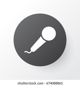 Karaoke Icon Symbol. Premium Quality Isolated Microphone Element In Trendy Style.