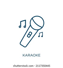 Karaoke Icon Thin Linear Karaoke Outline Stock Vector (Royalty Free ...