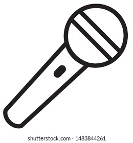 Karaoke icon vector black color