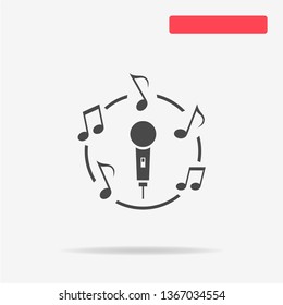 Karaoke icon. Vector concept illustration for design.