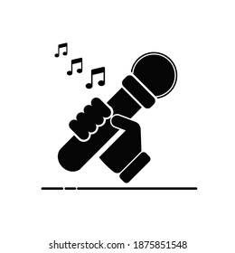 Karaoke icon and vector graphics 