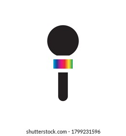 plantilla de diseño de ilustración vectorial de icono de karaoke