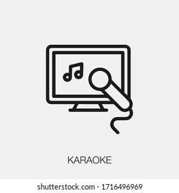 karaoke icon vector. Linear style sign for mobile concept and web design. karaoke symbol illustration. Pixel vector graphics - Vector.