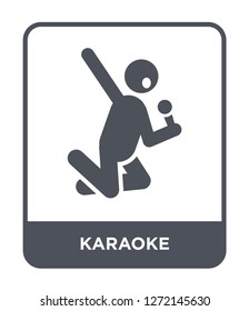 karaoke icon vector on white background, karaoke trendy filled icons from Free time collection, karaoke simple element illustration