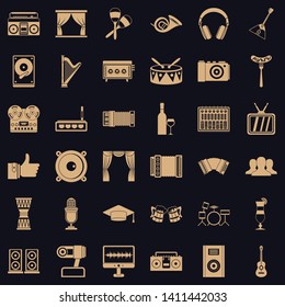 Karaoke icons set. Simple style of 36 karaoke vector icons for web for any design