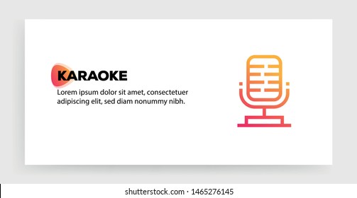 KARAOKE AND ILLUSTRATION ICON CONCEPT