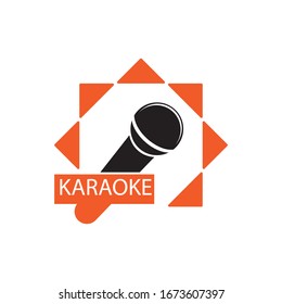 karaoke illustration logo vector design