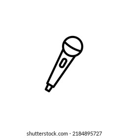 Diseño vectorial de icono de línea de karaoke