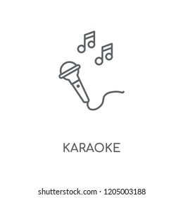 Karaoke linear icon. Karaoke concept stroke symbol design. Thin graphic elements vector illustration, outline pattern on a white background, eps 10.
