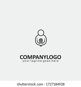Karaoke Logo Icon Line Art