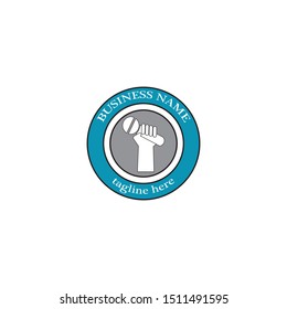 Karaoke logo template vector illustration