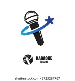 logotipo do karaoke design de ícone de vetor. logotipo adequado para clube noturno, música e entretenimento