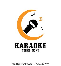 logotipo do karaoke design de ícone de vetor. logotipo adequado para clube noturno, música e entretenimento
