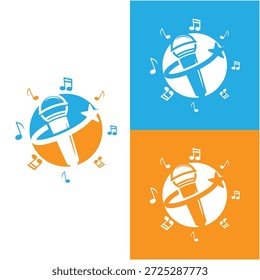 logotipo do karaoke design de ícone de vetor. logotipo adequado para clube noturno, música e entretenimento
