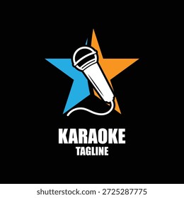 logotipo do karaoke design de ícone de vetor. logotipo adequado para clube noturno, música e entretenimento