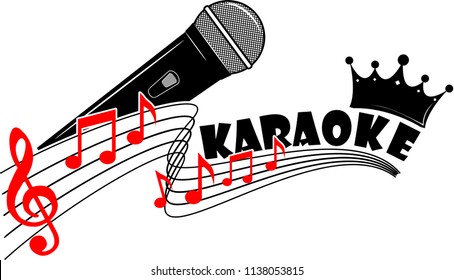 karaoke logo vector for your design or logo 