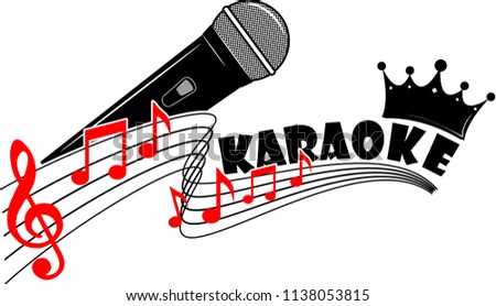 karaoke logo vector for your design or logo 