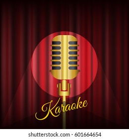 karaoke microphone flyer vector eps 10