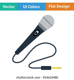 Karaoke microphone  icon. Flat color design. Vector illustration.