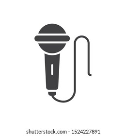 Karaoke microphone icon. flat simple pictogram. Mic vector illustration