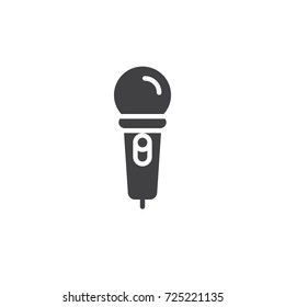 Karaoke microphone icon vector, filled flat sign, solid pictogram isolated on white. Symbol, logo illustration.