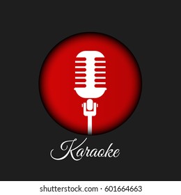 Karaoke microphone  minimal design abstract  vector eps 10