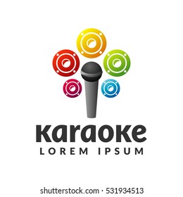 Karaoke, Microphone, Music Icon. Mic, Note Icon. Karaoke Logo. Microphone vector. Recording studio logo.
