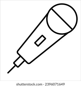 Karaoke-Mikrofon, einfaches, parteienbezogenes Vektorgrafik-Symbol