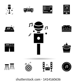 Karaoke, microphone, sing icon. Universal set of karaoke for website design and development, app development