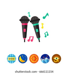 Karaoke microphones icon
