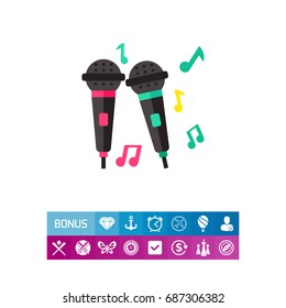 Karaoke microphones icon