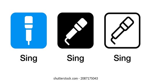 Karaoke, Mike, Sing, Song, Music, Lyrics App Icon Vector Design Illustration Material