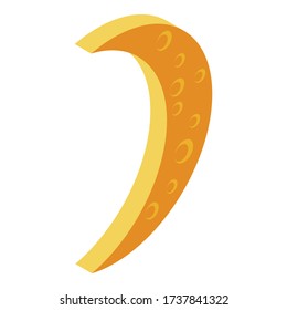 Karaoke moon icon. Isometric of karaoke moon vector icon for web design isolated on white background