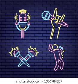 karaoke neon style