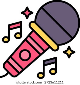 Karaoke Nuevo Vector de diseño de iconos creativos
