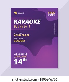 Karaoke Night Flyer Design Template