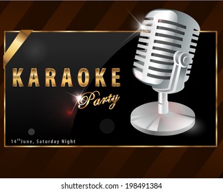 karaoke party poster - vector eps10