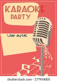 Karaoke retro poster