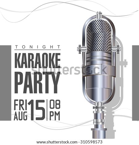 Karaoke retro poster