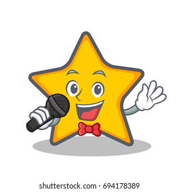 Karaoke star character cartoon style