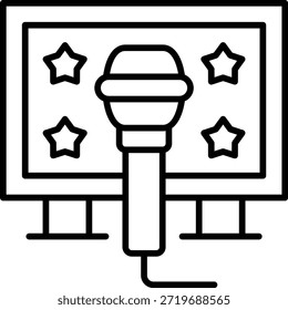 Icono de Vector de karaoke. Se puede utilizar para aplicaciones de impresión, móviles y de Web.