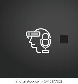 Karaoke vector icon. Karaoke concept stroke symbol design. Thin graphic elements vector illustration, outline pattern for your web site design, logo, UI. EPS 10.