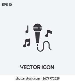 Karaoke vector icon illustration. Ui/Ux. Premium quality. 