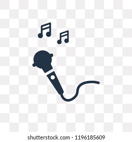 Karaoke vector icon isolated on transparent background, Karaoke transparency concept can be used web and mobile