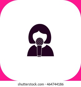 Karaoke vector icon on white background.