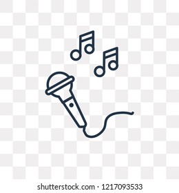 Karaoke vector outline icon isolated on transparent background, high quality linear Karaoke transparency concept can be used web and mobile