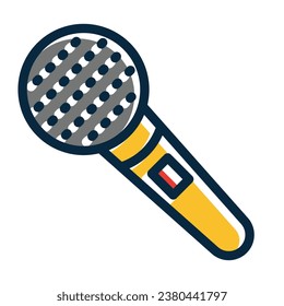 Karaoke Vector Thick Line Filled Dark Colors Icons For Personal And Commercial Use.
