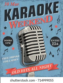 Karaoke Vintage Poster Stock Vector (Royalty Free) 714999055 | Shutterstock