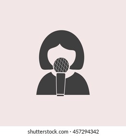 Karaoke web icon. Isolated illustration